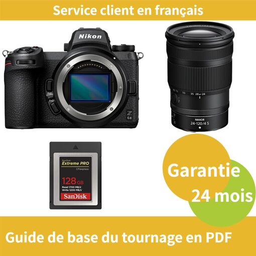 Nikon Z6 II Full-Frame Hybrid Camera Kit with 24-120mm f/4 S Lens + SanDisk 128GB Extreme SD Card (PRO CFexpress Type B)