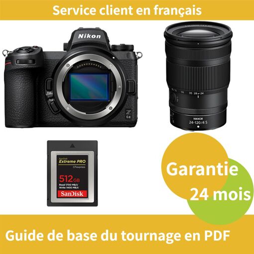 Nikon Z6 II Full Frame Hybrid Camera Kit with 24-120mm f/4 S Lens + 512GB SanDisk Extreme SD Card (PRO CFexpress Type B)