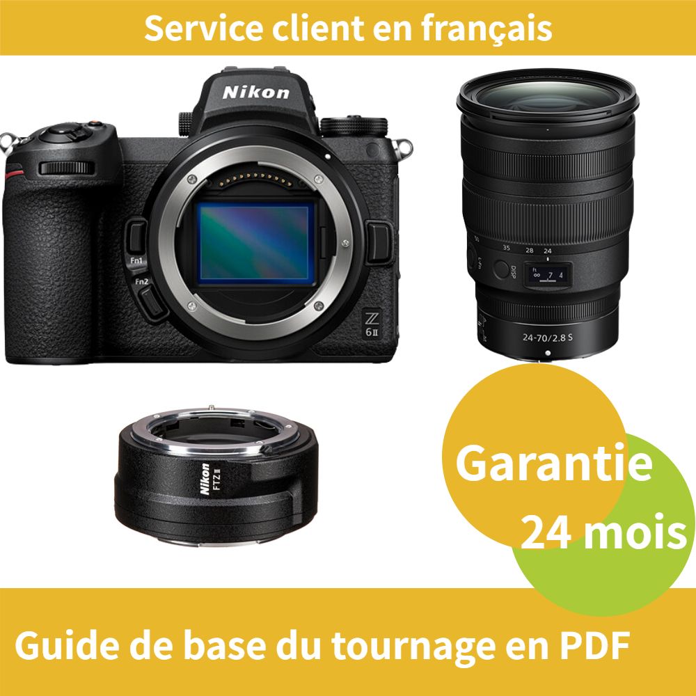 Nikon Z6 II Camera with FTZ II Adapter and NIKKOR Z 24-70mm f/2.8 S Lens