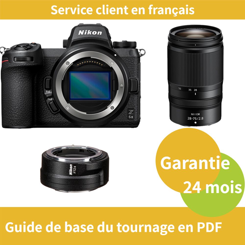 Nikon Z6 II Camera + FTZ II Adapter Ring + NIKKOR Z 28-75mm f/2.8 Lens