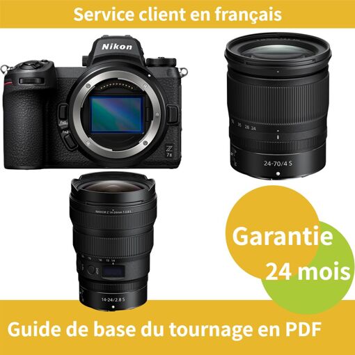 Nikon Z7 II Full-Frame Hybrid Camera Kit with 24-70mm f/4 S Lens and 14-24mm f/2.8 S NIKKOR Lenses