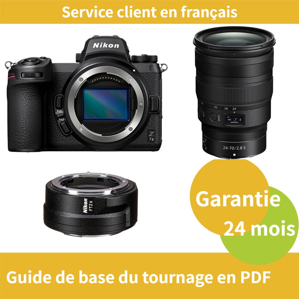 Nikon Z7 II Camera + FTZ II Adapter Ring + Z 24-70mm f/2.8 S NIKKOR Lens
