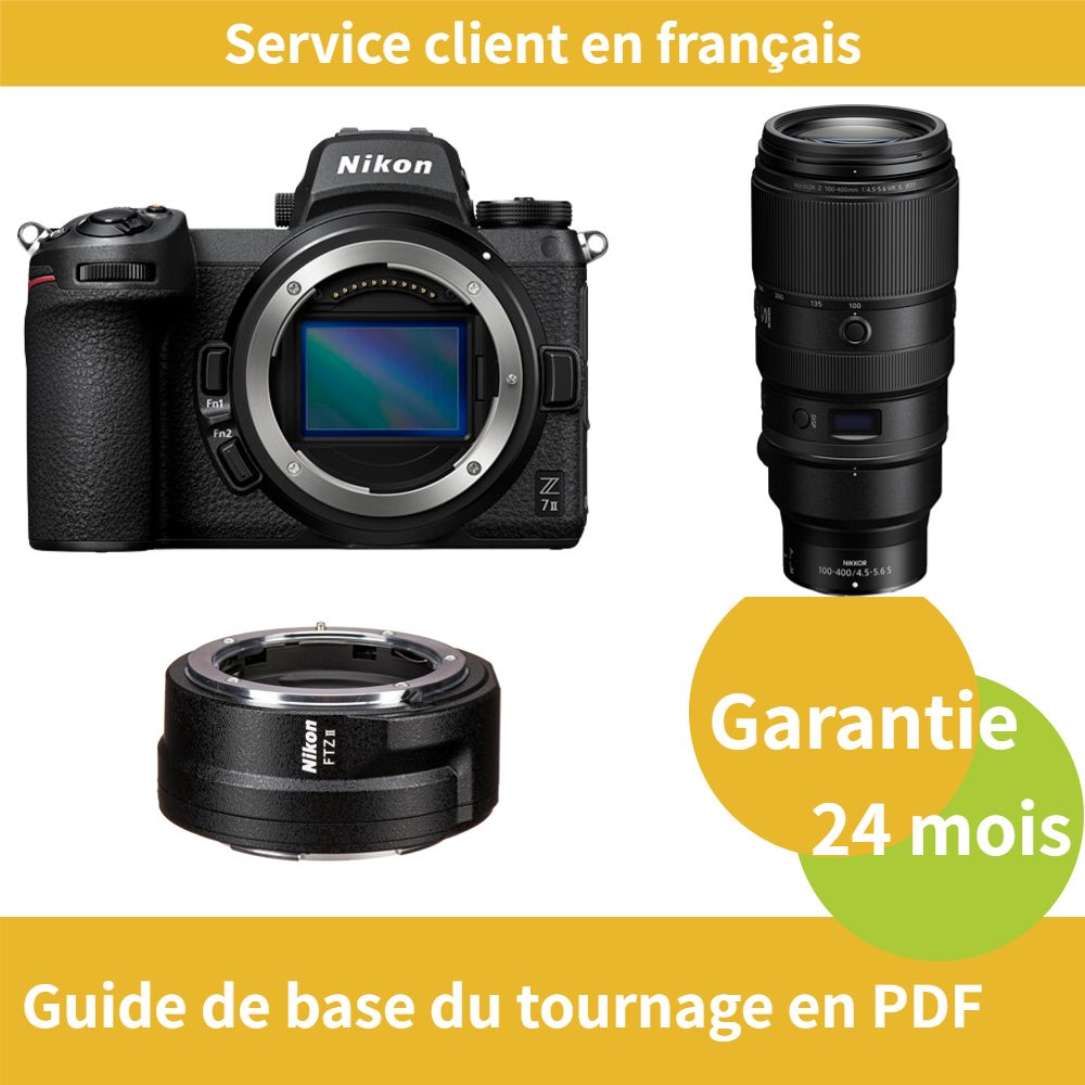 Nikon Z7 II Camera + FTZ II Adapter Ring + Nikon Z 100-400mm f/4.5-5.6 VR S NIKKOR Lens