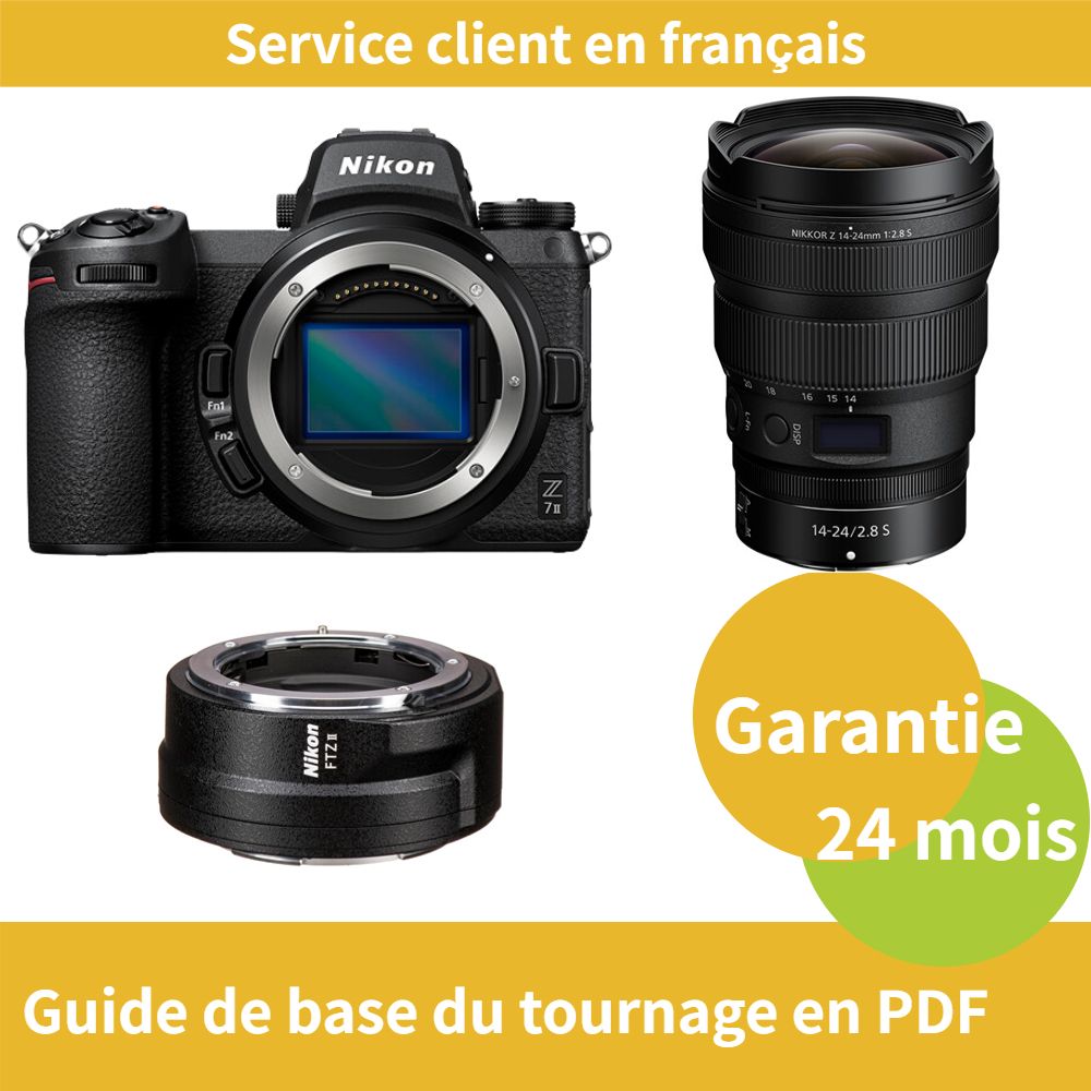 Nikon Z7 II Camera + FTZ II Adapter Ring + Nikon Z 14-24mm f/2.8 S NIKKOR Lens