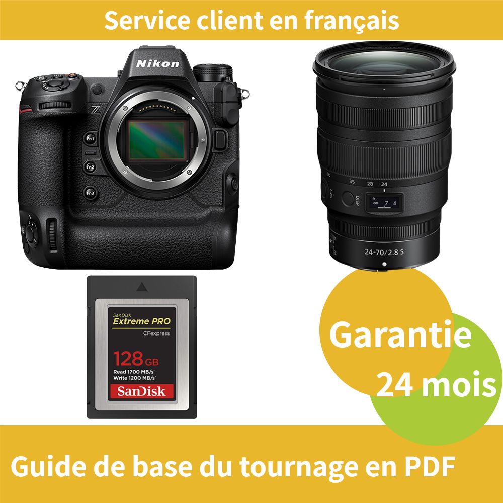 Nikon Z9 Camera + Nikon Z 24-70mm f/2.8 S NIKKOR Lens + SanDisk 128GB Extreme SD Card (PRO CFexpress Type B)
