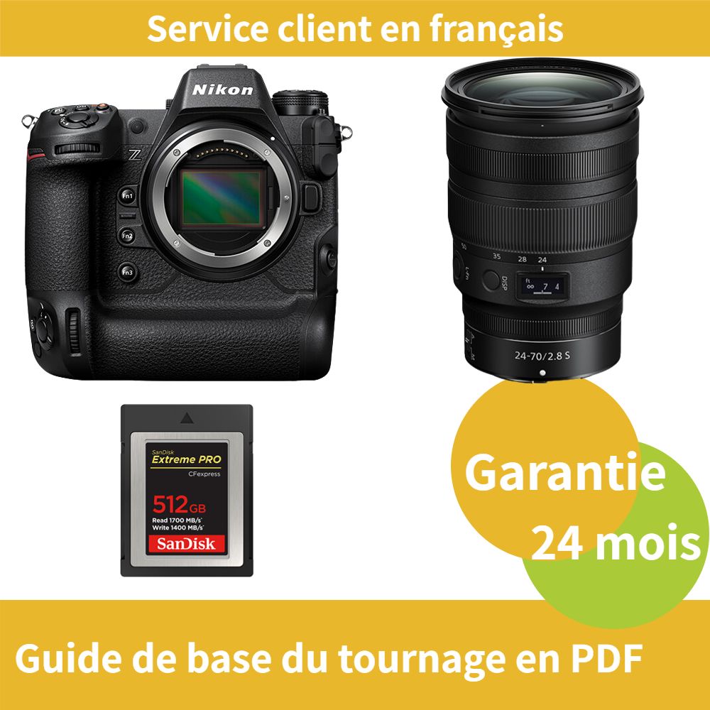 Nikon Z9 Camera + Nikon Z 24-70mm f/2.8 S NIKKOR Lens + SanDisk 512GB Extreme SD Card (PRO CFexpress Type B)