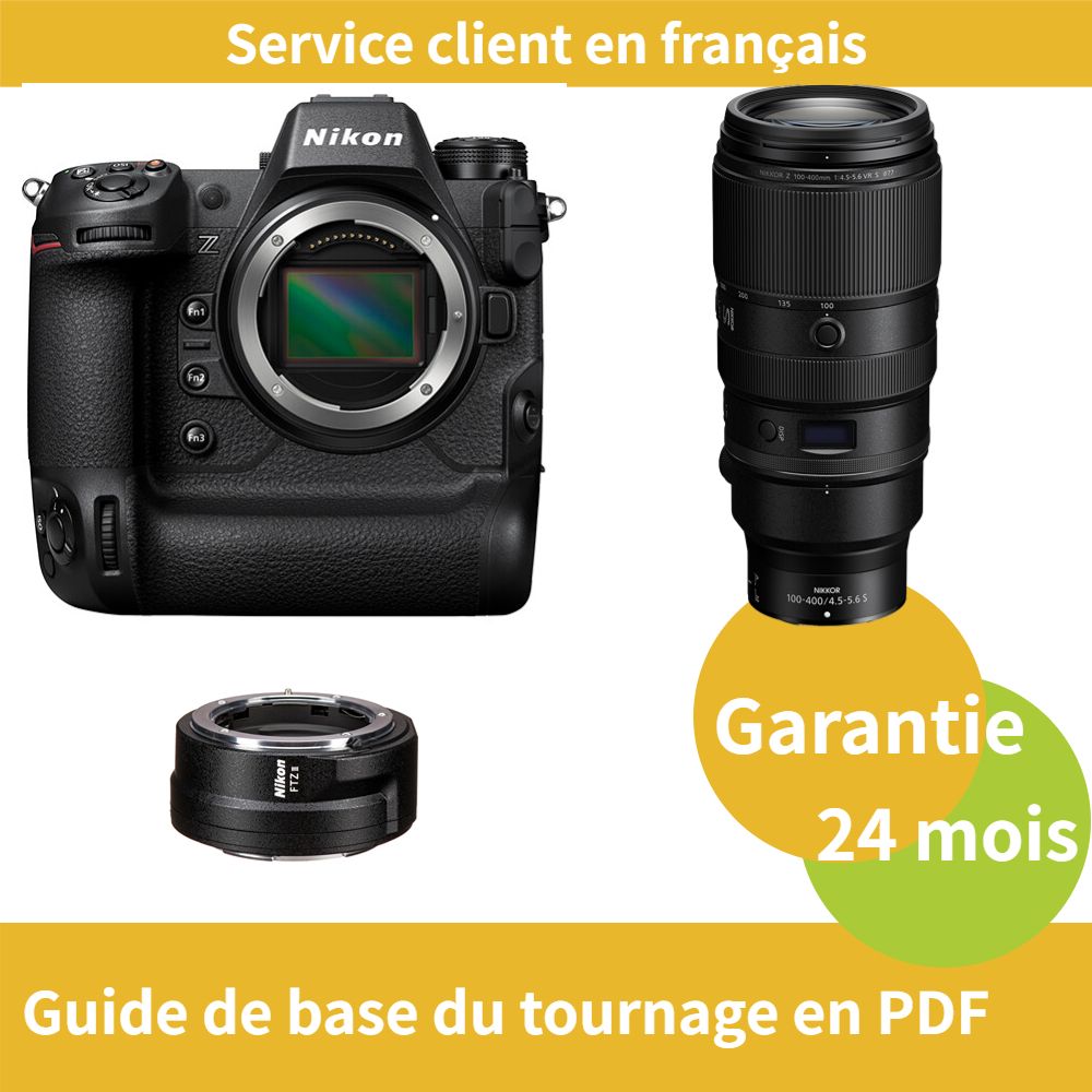 Nikon Z9 Camera + Nikon Z 100-400mm f/4.5-5.6 VR S NIKKOR Lens + Nikon FTZ II Adapter Ring