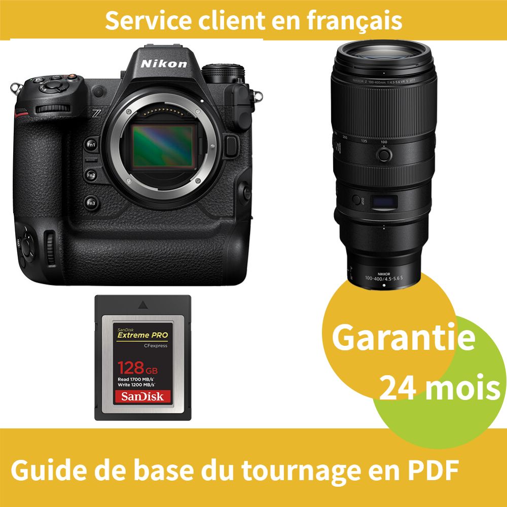 Nikon Z9 Camera + Nikon Z 100-400mm f/4.5-5.6 VR S NIKKOR + SanDisk 128GB Extreme SD Card (PRO CFexpress Type B)