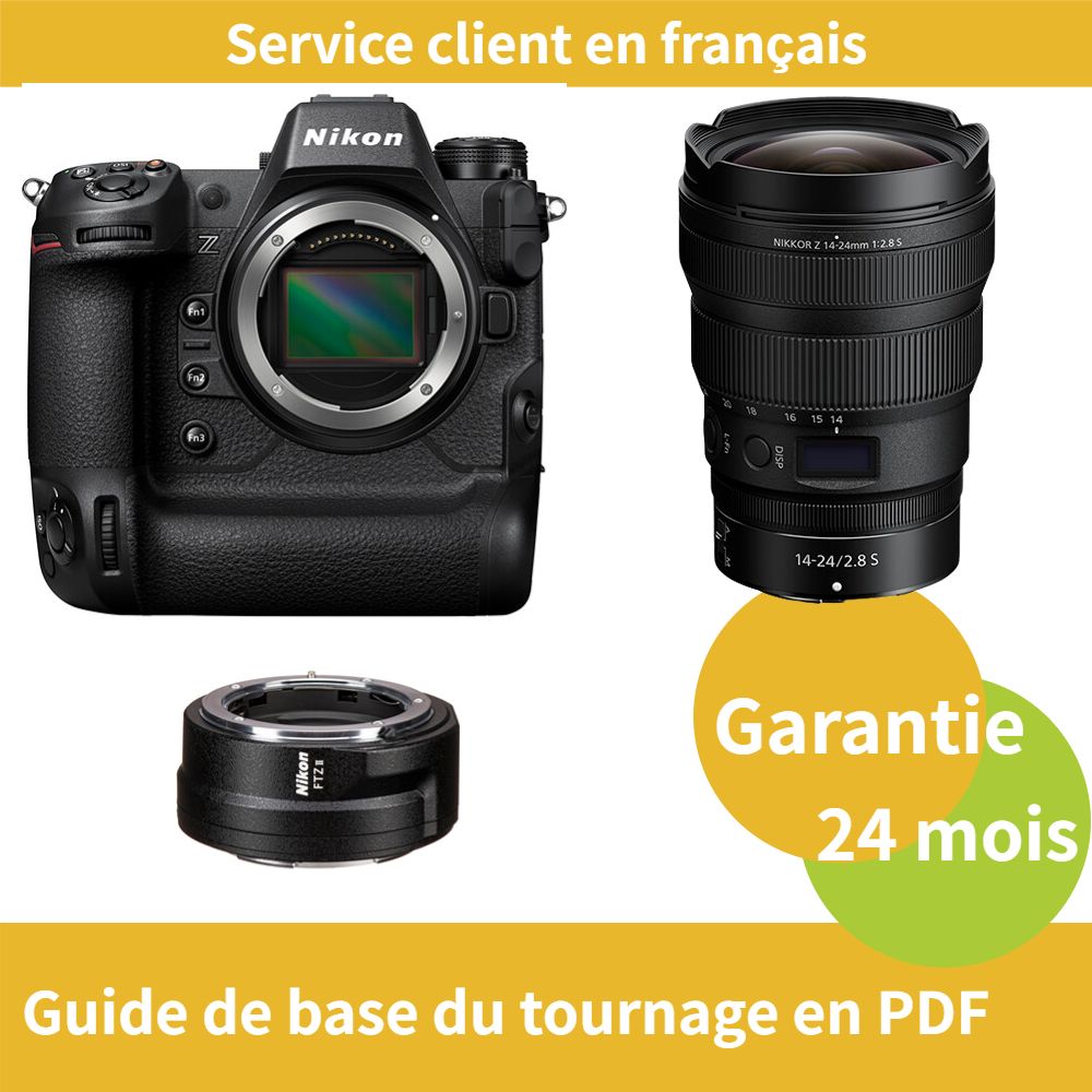 Nikon Z9 Camera + Nikon Z 14-24mm f/2.8 S NIKKOR Lens + FTZ II Adapter Ring
