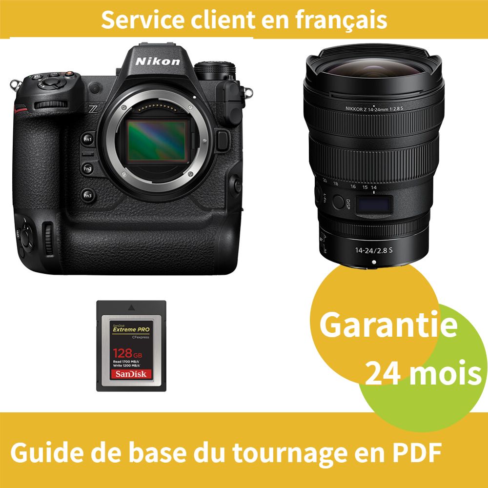 Nikon Z9 Camera + Nikon Z 14-24mm f/2.8 S NIKKOR Lens + SanDisk 128GB Extreme SD Card (PRO CFexpress Type B)