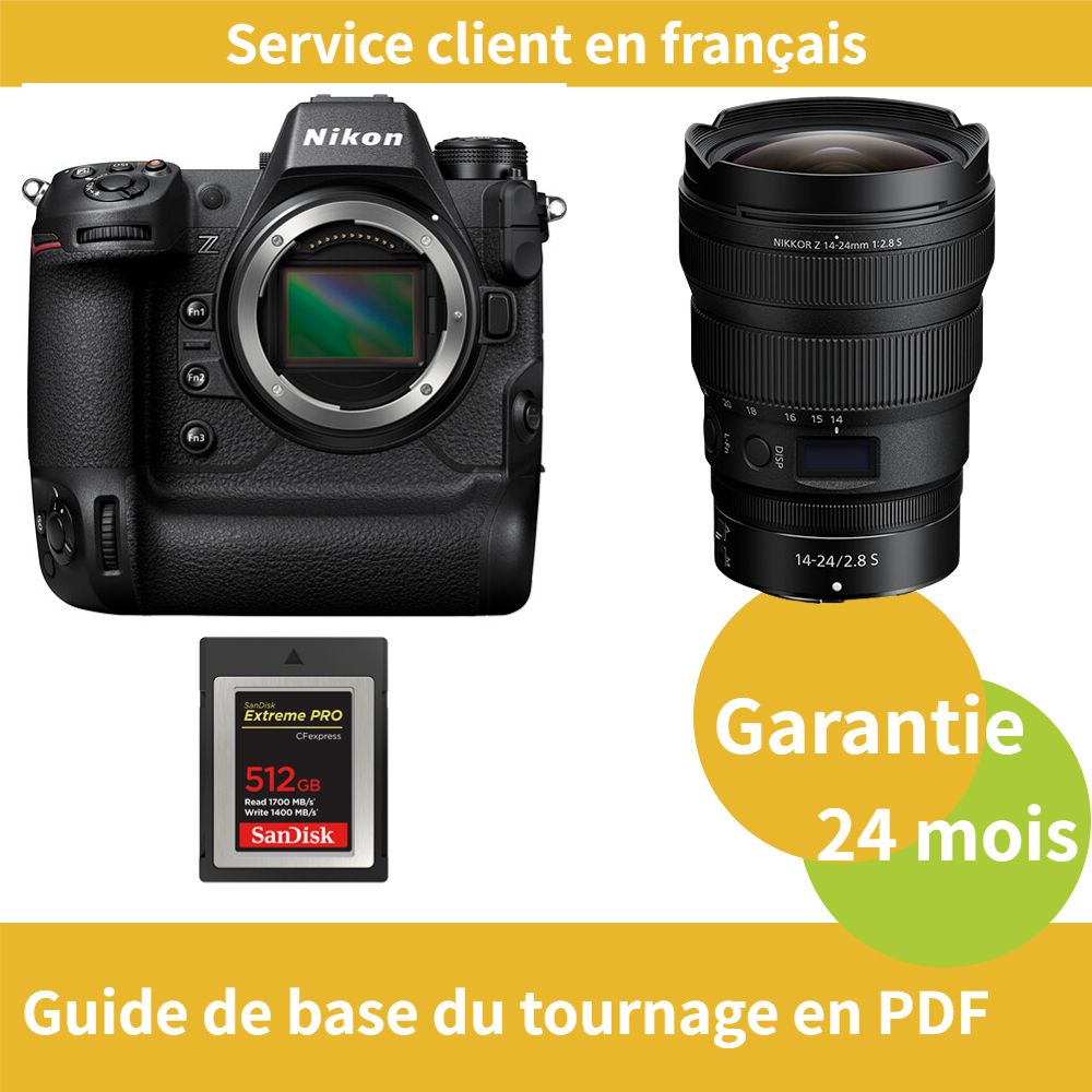 Nikon Z9 Camera + Nikon Z 14-24mm f/2.8 S NIKKOR Lens + 512GB SanDisk Extreme SD Card (PRO CFexpress Type B)
