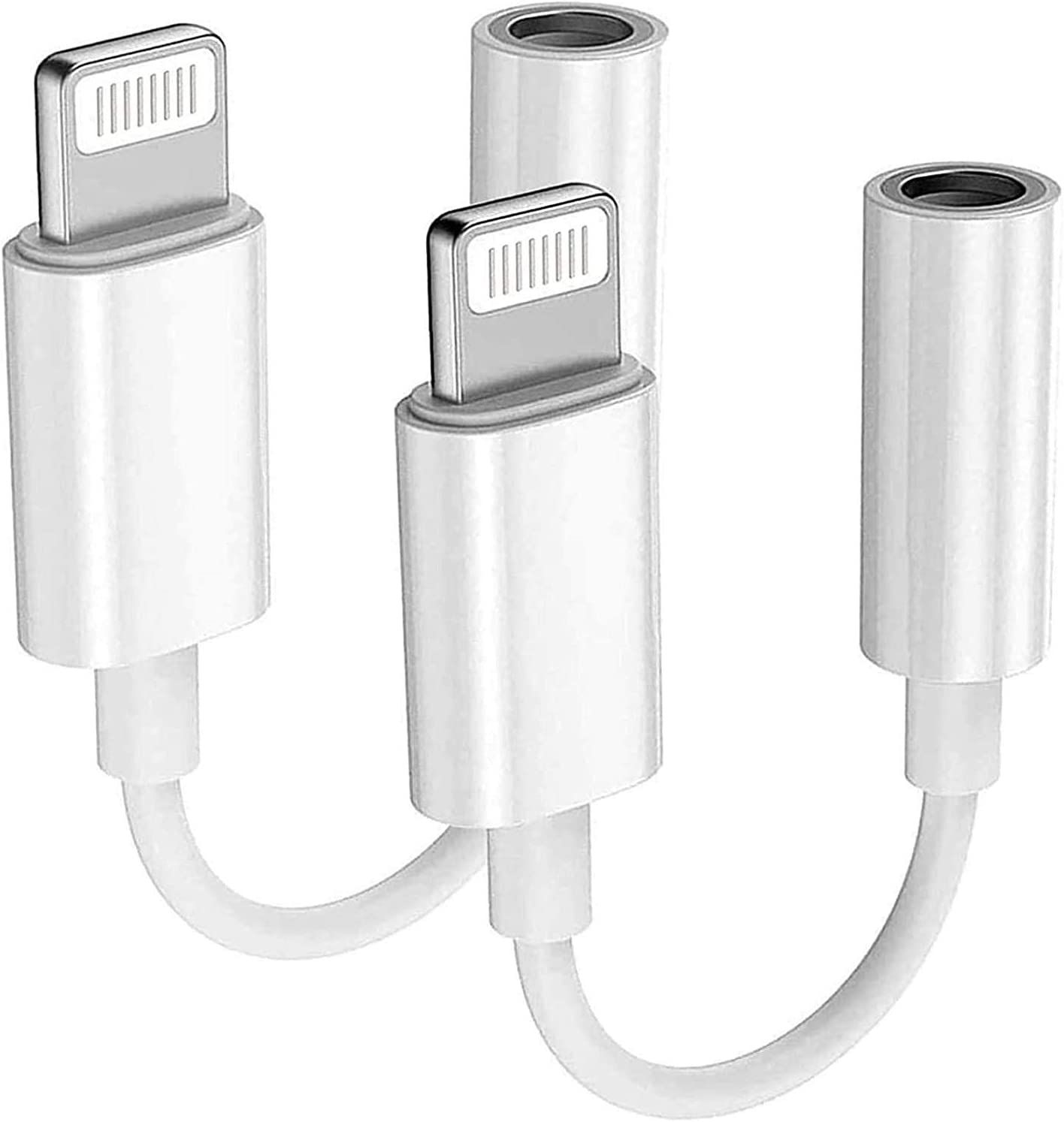 Adaptador YYKETECH Lightning a 3.5 mm para auriculares (paquete de 2)