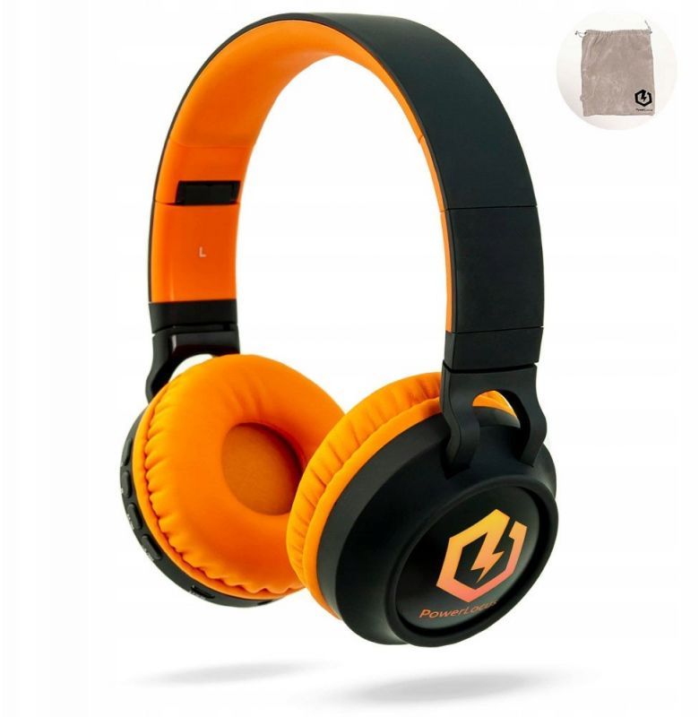 Casque audio Bluetooth PowerLocus Buddy (Orange, Taille Moyenne, 20 Go de stockage)