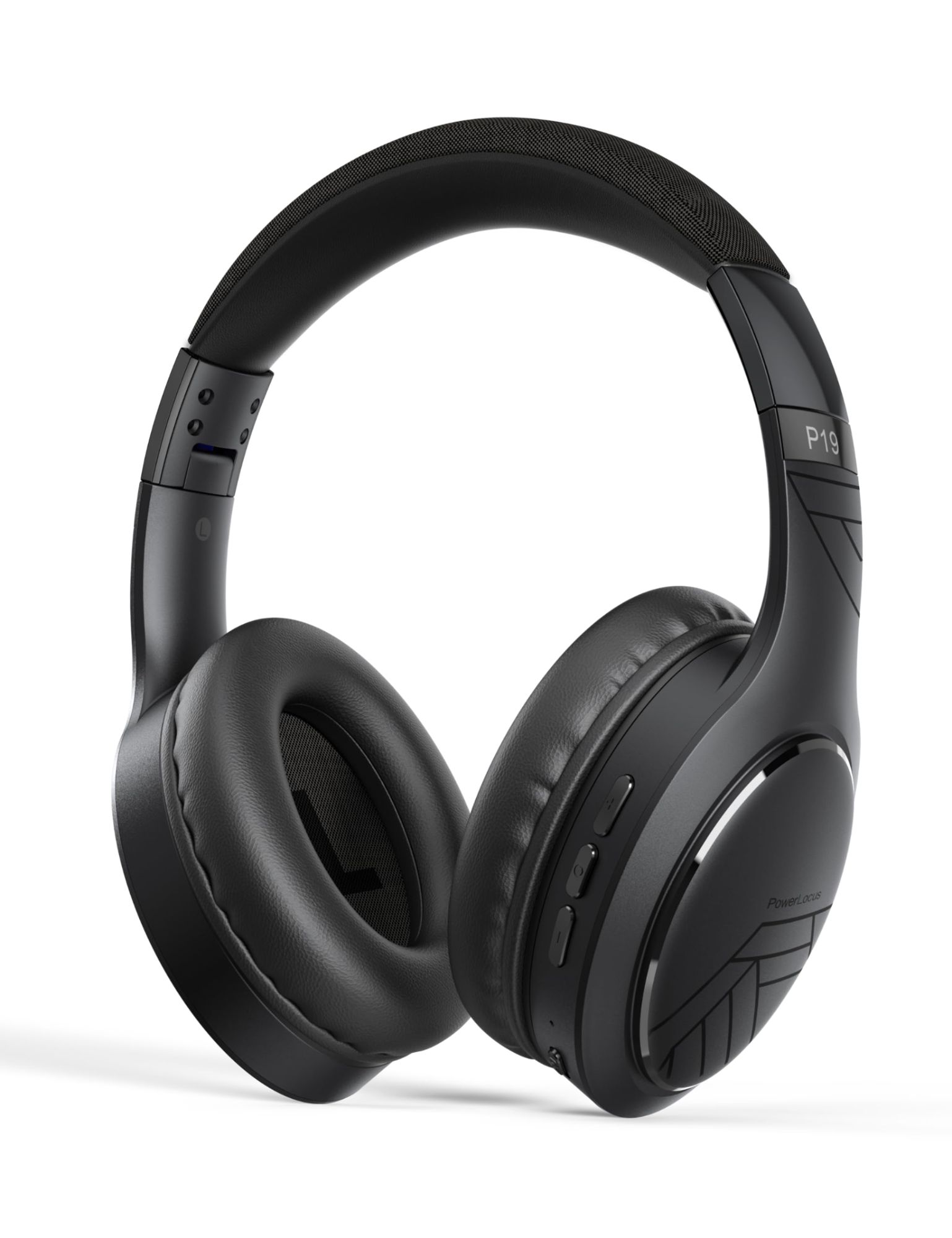 Casque audio Bluetooth PowerLocus MoonFly - Noir, Taille Médium, 20 heures d'autonomie