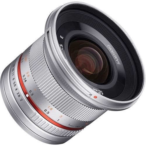 Samyang 12mm f/2 NCS CS Lens, Silver (Fujifilm X)
