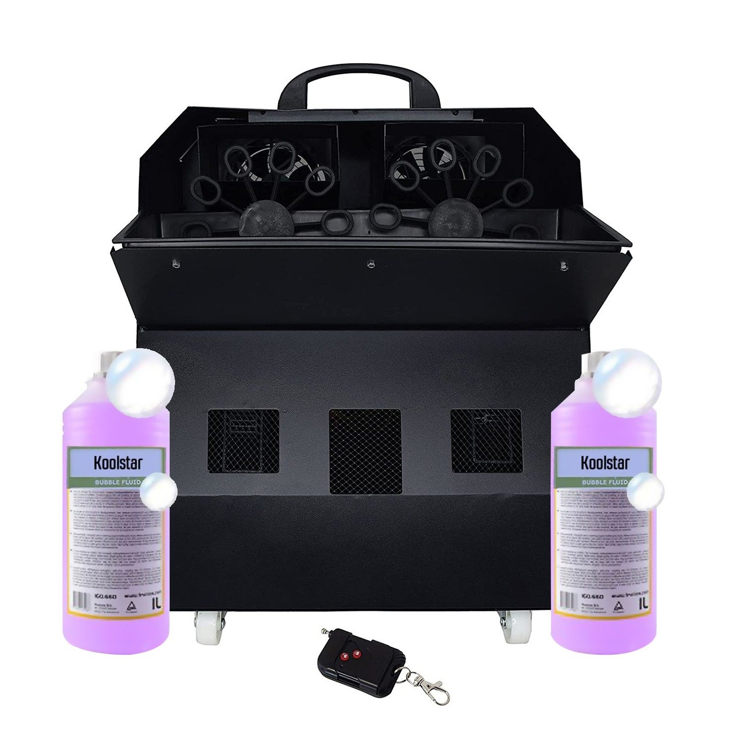 Karma Double Bubble Machine PRO - Up to 8m Distance, 3L Capacity - Remote Control and 2L Liquid Included