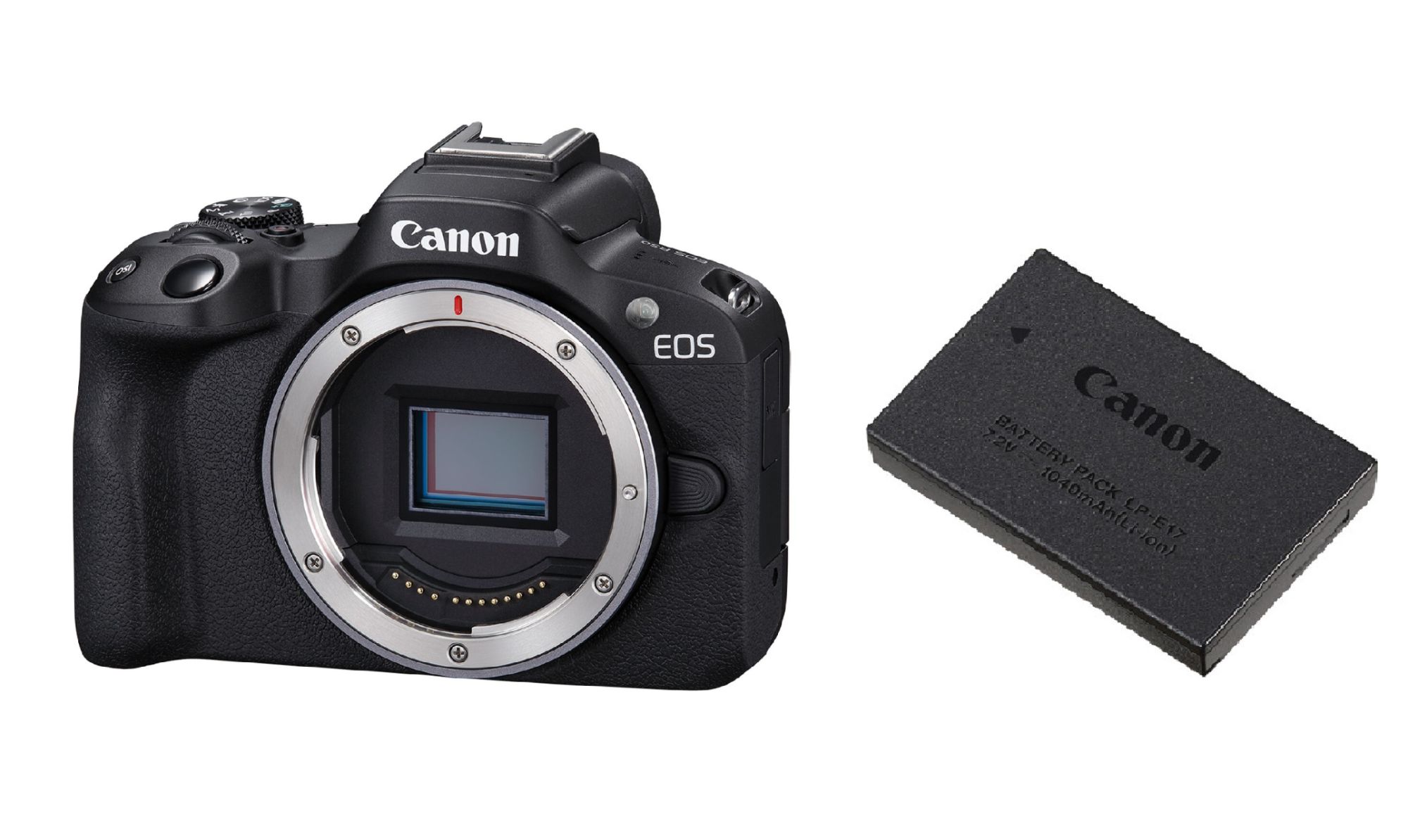 Canon EOS R50 (Black) Camera Body + LP-E17 Battery