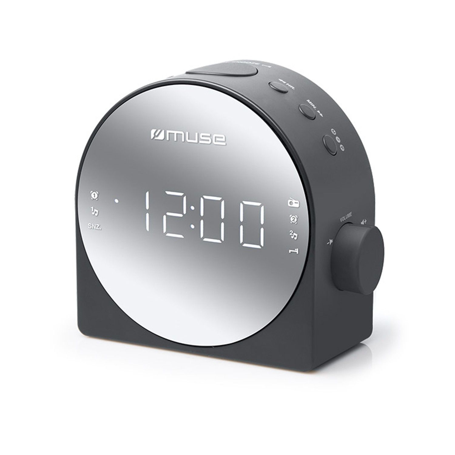 Radio despertador Muse M-186 CMR - Pantalla blanca grande - PLL FM/MW