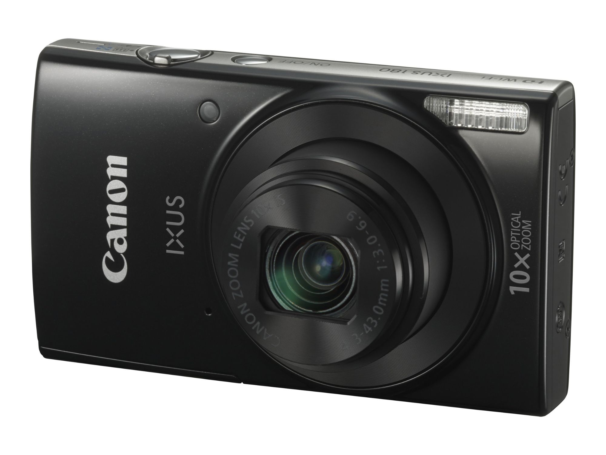 Cámara digital Canon IXUS 180 - 20 MP - 720p/25 fps - Zoom óptico 10x - Wi-Fi, NFC - Negro