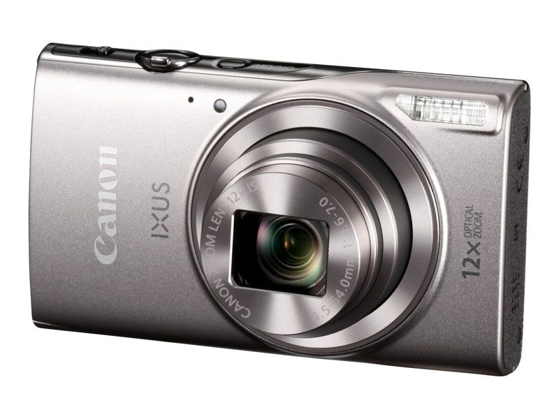 Canon IXUS 285 HS Digital Camera - Compact - 20.2MP - 1080p/30fps - 12x Optical Zoom - Wi-Fi, NFC - Silver