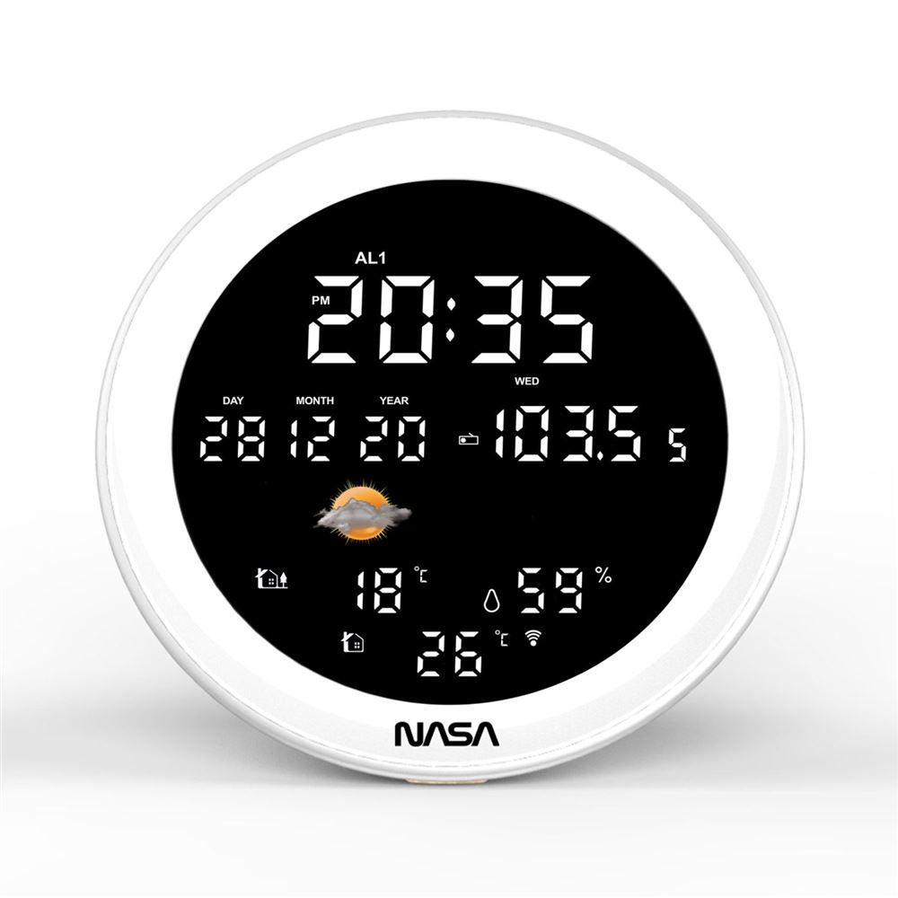 Station Météo NASA - Enceinte Bluetooth WSP1700 Bois
