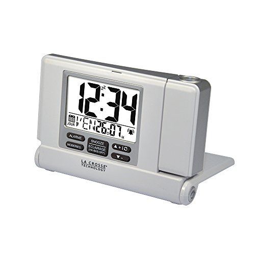 La Crosse Technology Travel Alarm Clock, White