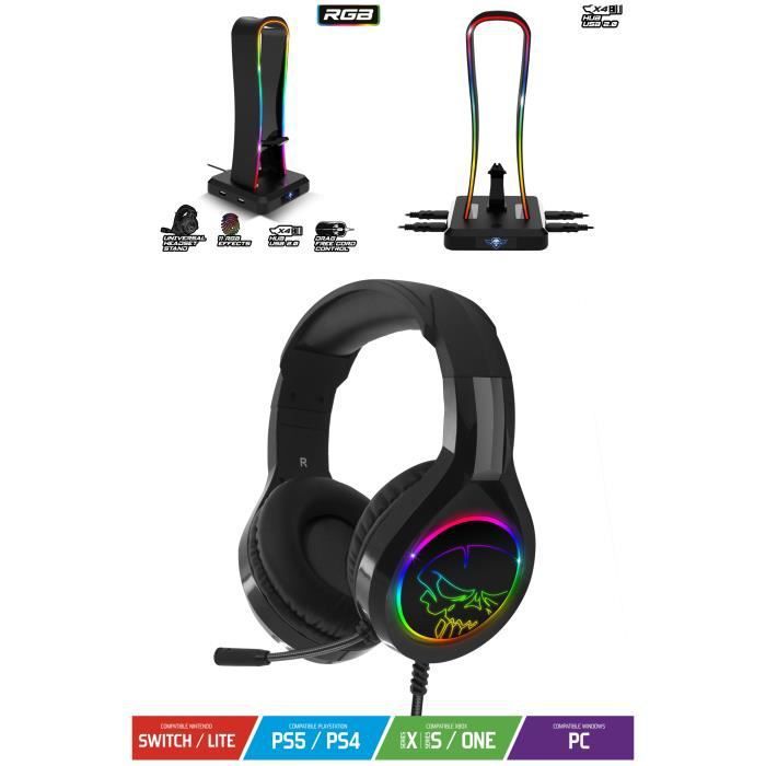 Sentinel Gaming Headset Stand - Universal RGB Light Effects