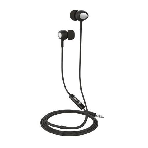Celly UP500BK Wired Headphones with Microphone - Black