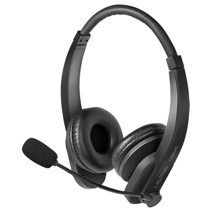 LogiLink Wireless Headset for Office/Call Centers, Bluetooth