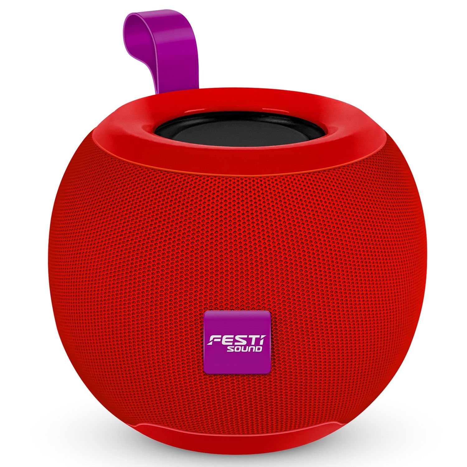 Festi One Wireless Bluetooth Speaker - BT 5.0, Micro-SD Card, USB, FM - Red