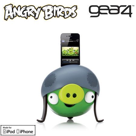 Casque-haut-parleur Gear4 Angry Birds Cochon - Enceinte - Vert