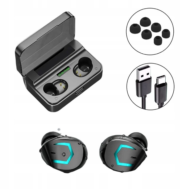 DISHIQING Bluetooth Gaming Earbuds + Power Bank
