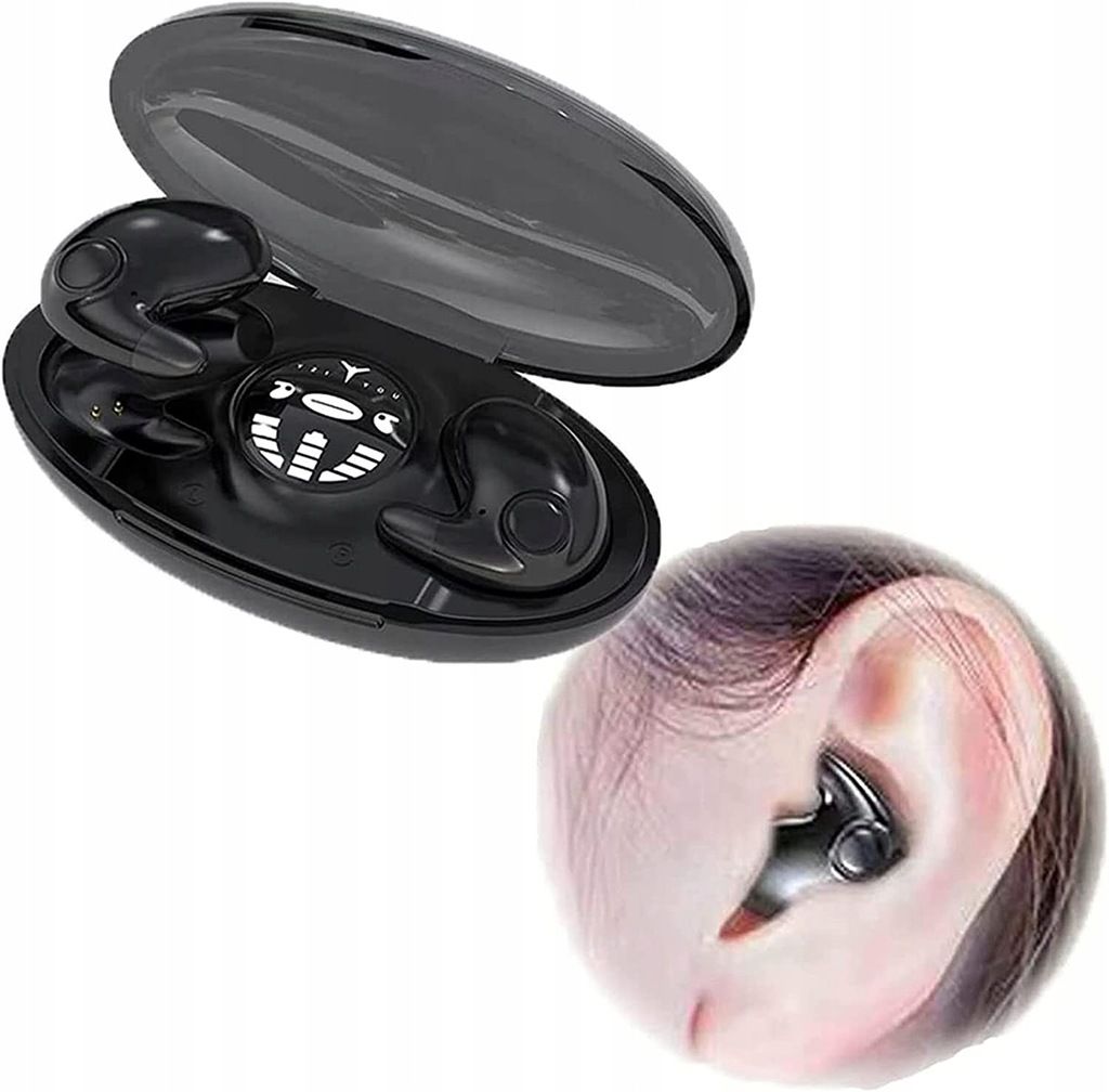 Auricular Bluetooth inalámbrico invisible DISHIQING, Negro
