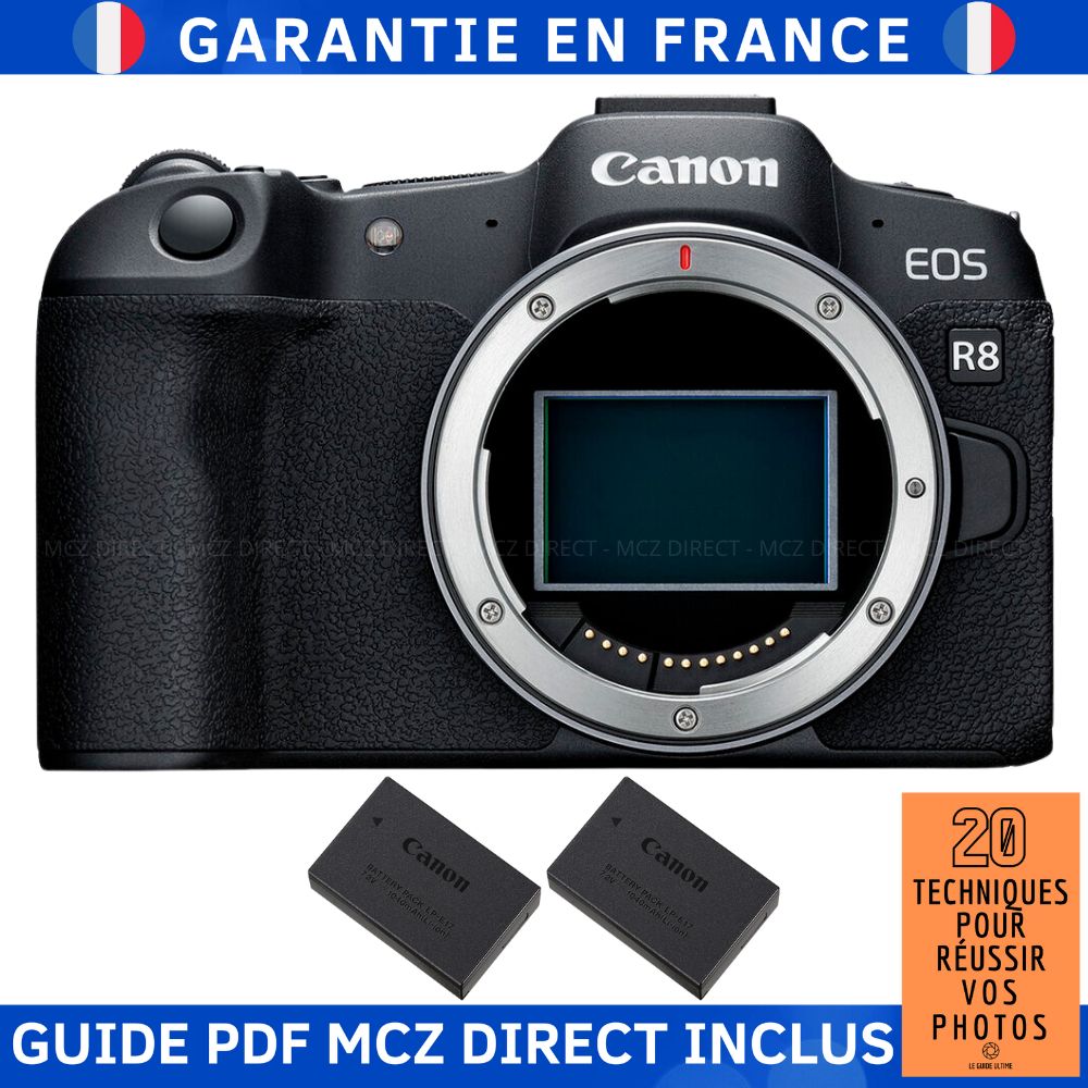 Canon EOS R8 + 2 Batteries LP-E17 + Guide PDF - '20 Techniques for Successful Photos'