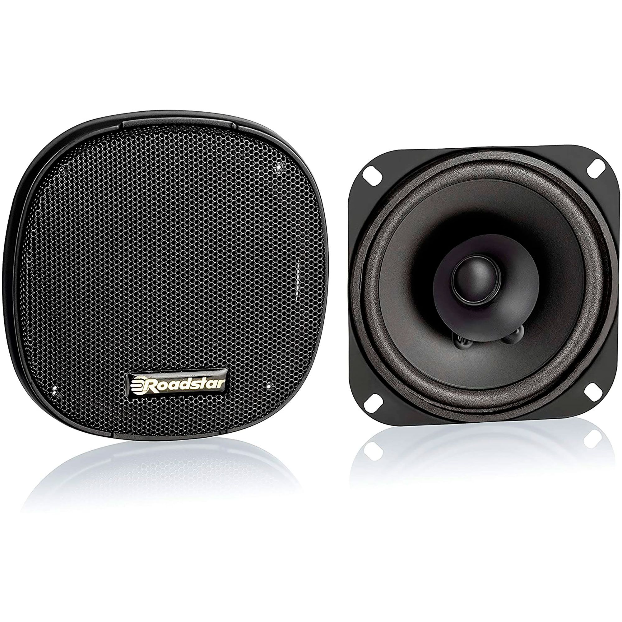 Roadstar 10cm Coaxial Car Speakers, 2-Way Audio, 30W PMPO, Black, PS1015