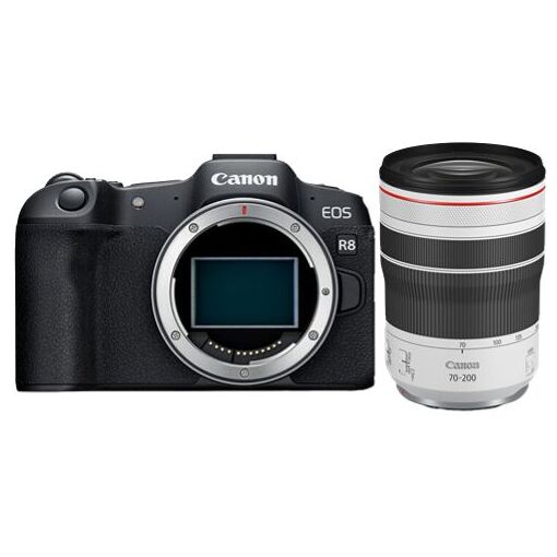 Appareil photo Canon sans miroir EOS R8 + objectif RF 70-200mm f/4 L IS USM