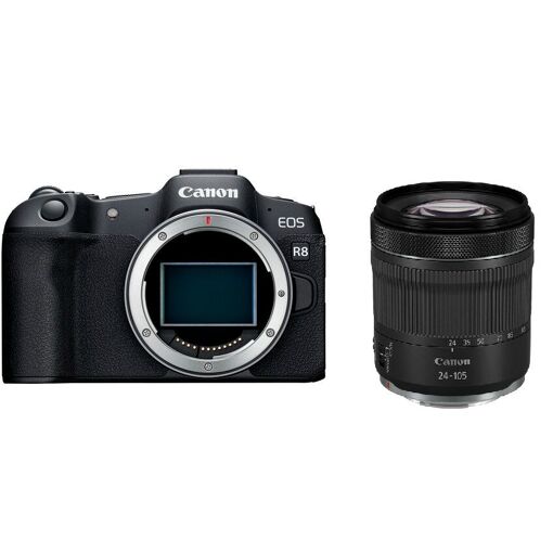 Appareil photo Canon EOS R8 + objectif RF 24-105mm f/4-7.1 IS STM