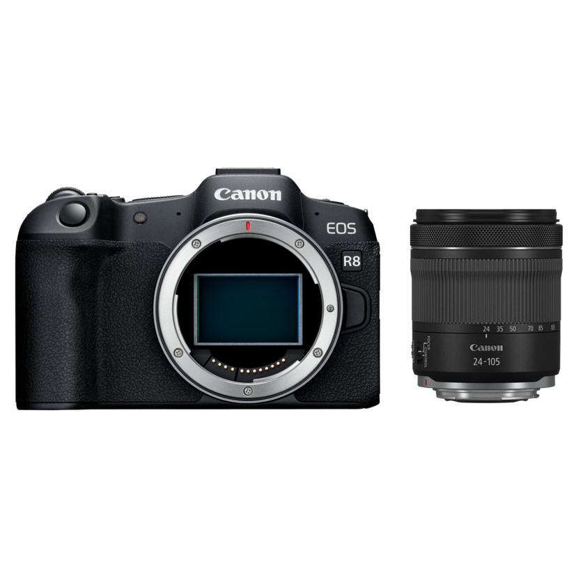 Canon EOS R8 + RF 24-105mm F4-7.1 IS STM Mirrorless Camera 24.2MP CMOS 6000 x 4000 Black