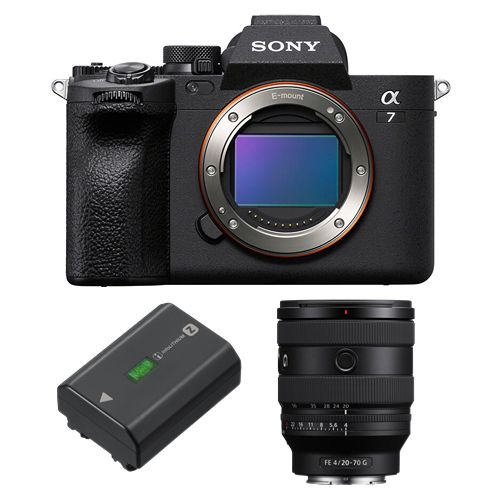 Sony Alpha A7 Mark IV + FE 20-70mm F4 G Lens + NP-FZ100 Battery