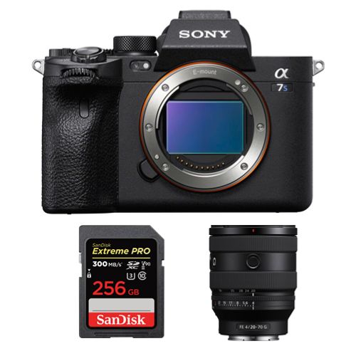 Cámera Sony Alpha A7S III + Objetivo FE 20-70mm F4 G + Tarjeta de memoria SanDisk Extreme Pro 256GB SDXC UHS-II U3 V90 300 MB/s