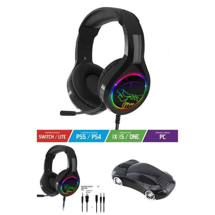 Spirit of Gamer PRO H8 Gaming Headset - Next Gen Stereo 2.0 - 50mm - Wired - Black