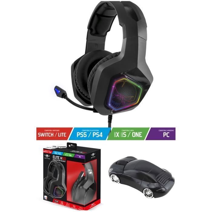 Spirit of Gamer Pro EH50 Gaming Headset - Porsche Design - Stereo - 50mm - Wired - Black