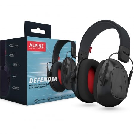 Protección auditiva Alpine Defender - Negro
