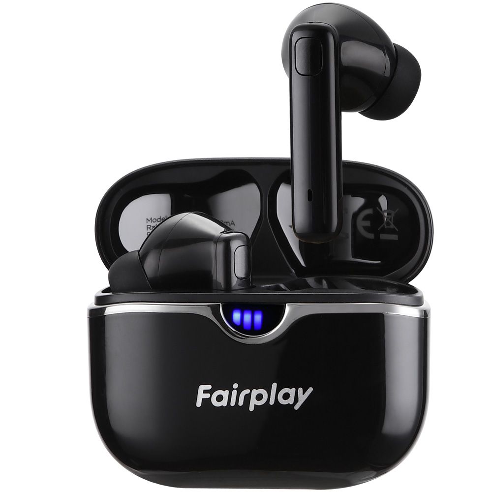 FairPlay Indiana Wireless Bluetooth Headphones with Charging Case - Black
