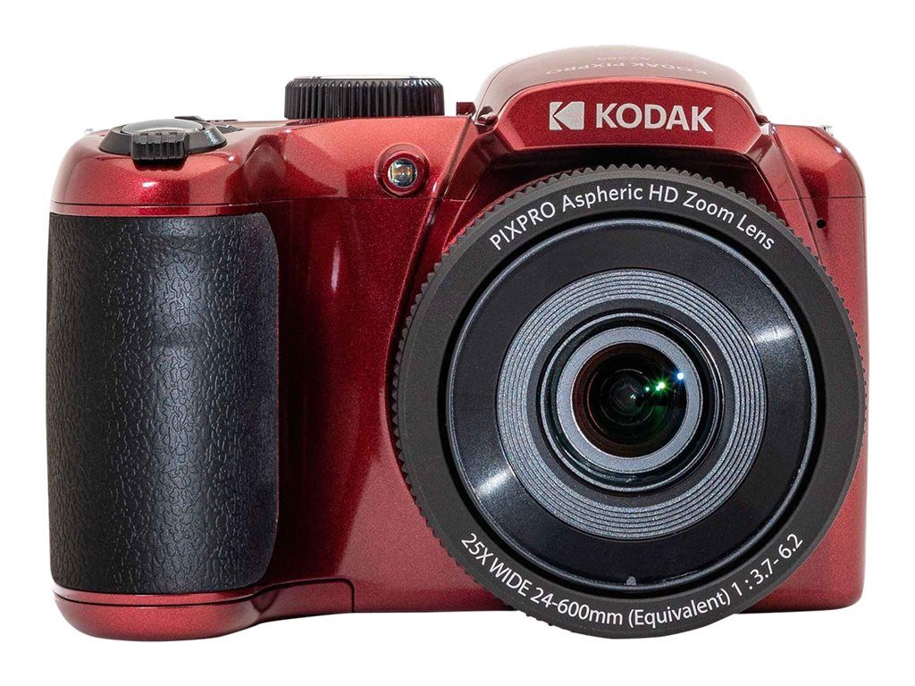 Kodak PIXPRO Astro Zoom AZ255 Digital Camera - Compact - 16.35MP - 1080p/30fps - 25x Optical Zoom - Red