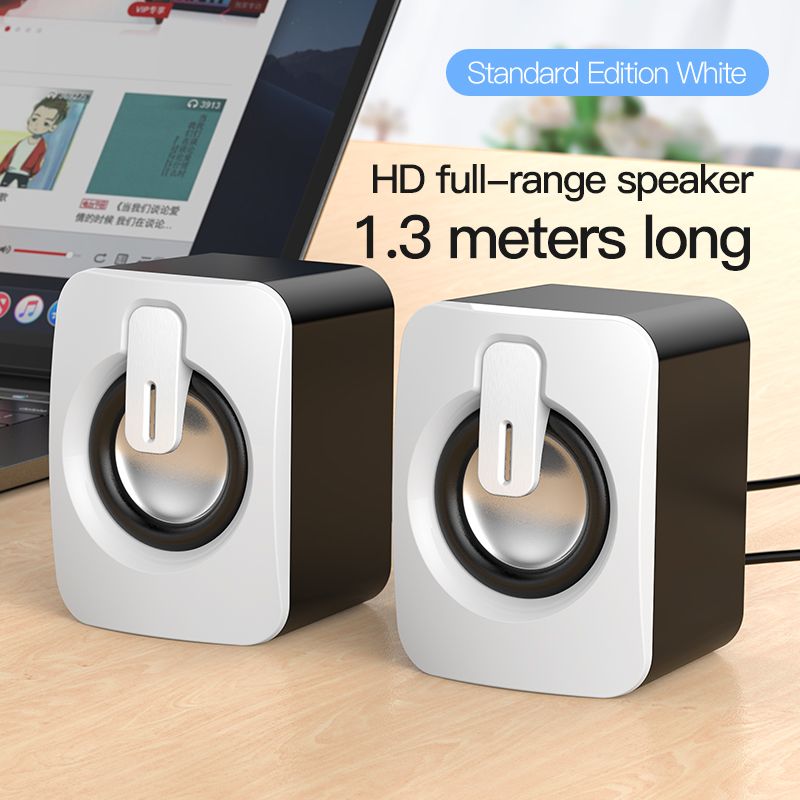Nokksackk Computer Speaker - Wired USB Stereo 3D Soundbar