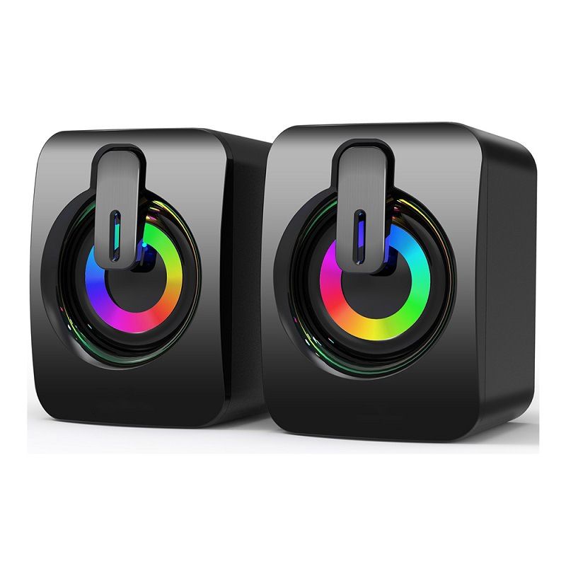 Nokksackk Computer Speaker - Stereo 3D USB Wired Speakers with Ambiophonic Effect