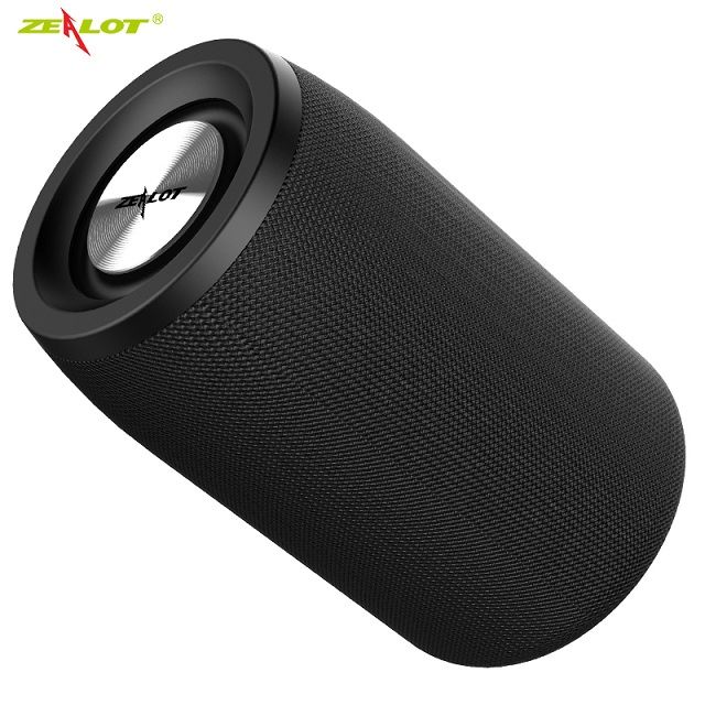 Zealot S32 Bluetooth Wireless Speaker - Mini Hi-Fi Column Speaker with FM Radio Support, TWS, USB Port, Black