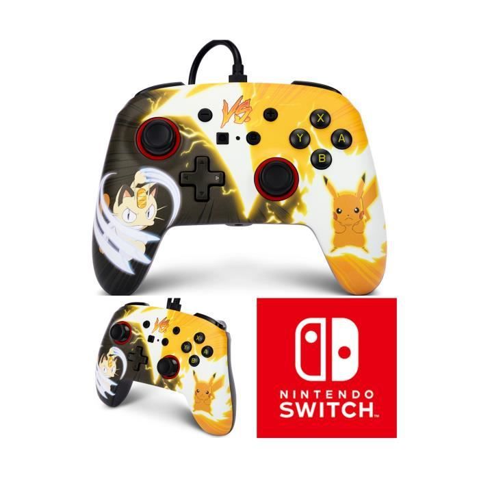 Controlador cableado Pokémon Pikachu vs Meowth