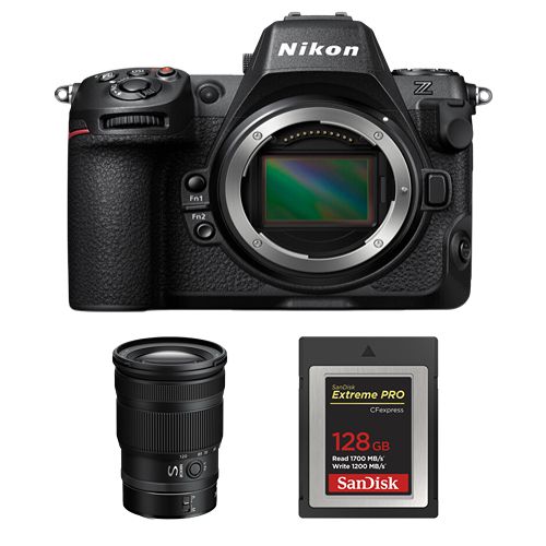 Nikon Z8 Kit with 24-120mm f/4 S Lens and SanDisk 128GB Extreme PRO CFexpress Type B Card